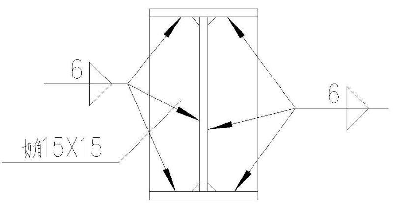 柱顶板连接焊缝示意节点构造详图纸 - 4