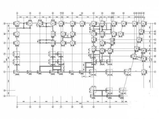 局部2层4S店钢框架结构CAD施工图纸(建施)(抗风柱连接) - 2