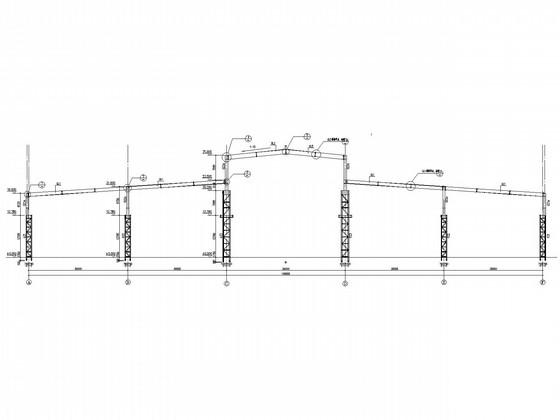 156米跨独立基础门式刚架厂房结构CAD施工图纸(建施) - 1