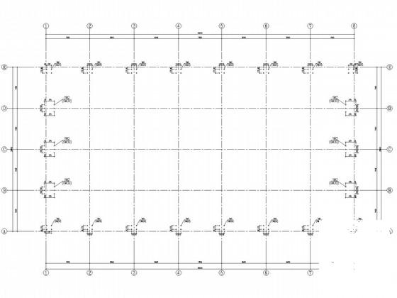 单层物流仓库门式刚架结构CAD施工图纸（独立基础）(平面布置图) - 3