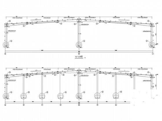 48米跨X108米门式刚架仓库结构CAD施工图纸(平面布置图) - 1