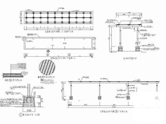很全面的钢结构自行车棚结构CAD施工图纸（独立基础、交通建筑） - 4