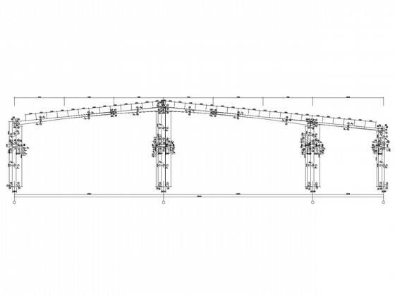 52米跨独立基础门式刚架厂房结构CAD施工图纸(建施)(平面布置图) - 1