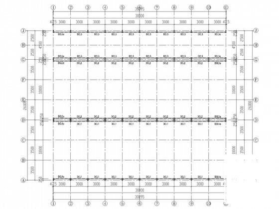 52米跨独立基础门式刚架厂房结构CAD施工图纸(建施)(平面布置图) - 2