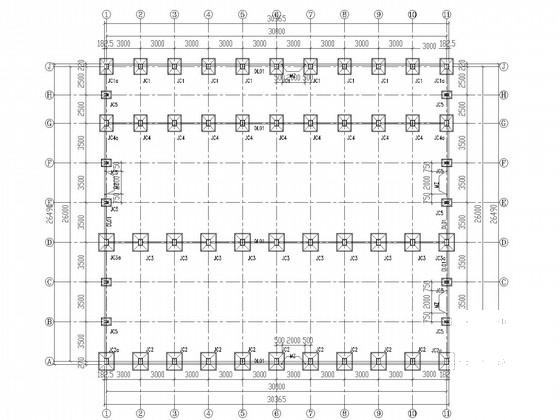 52米跨独立基础门式刚架厂房结构CAD施工图纸(建施)(平面布置图) - 3