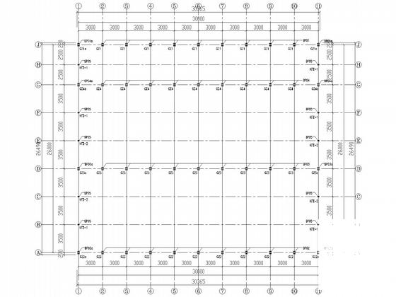 52米跨独立基础门式刚架厂房结构CAD施工图纸(建施)(平面布置图) - 5