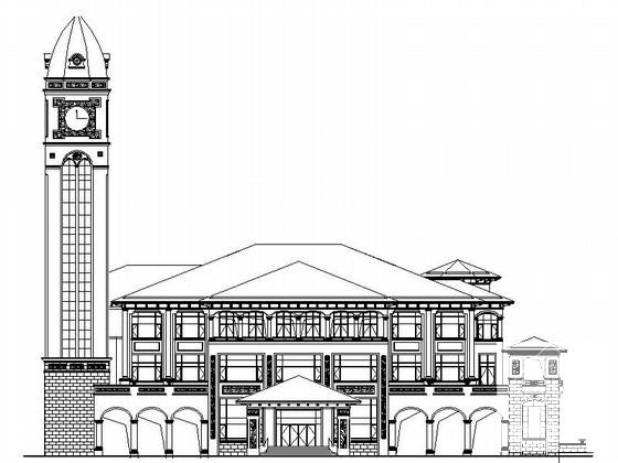 3层豪华商务中心建筑施工CAD图纸 - 1