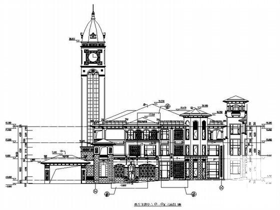 3层豪华商务中心建筑施工CAD图纸 - 4