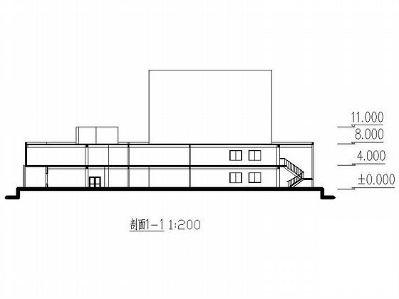 学校3层食堂建筑方案设计图纸(平面图) - 2