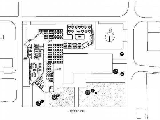 学校3层食堂建筑方案设计图纸(平面图) - 3
