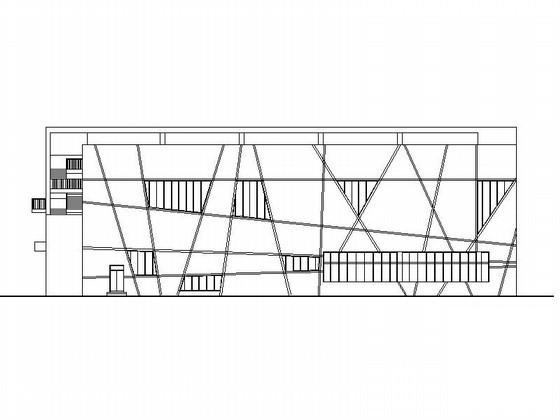 星光学校3层学生食堂、体育馆建筑初步图纸(屋顶构架平面图) - 1