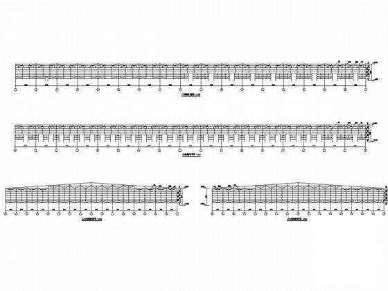 204米长单层轻钢结构厂房结构CAD施工图纸 - 3