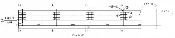 6米X18米独立柱三面广告牌钢结构CAD施工图纸（独立基础）(地脚螺栓) - 4