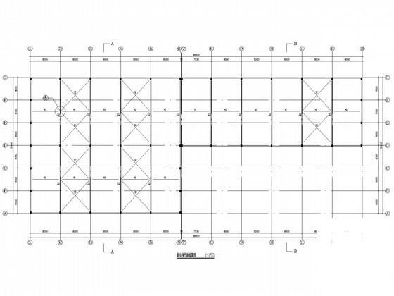 36米跨混凝土柱钢屋架厂房结构CAD施工图纸(建施)(平面布置图) - 3