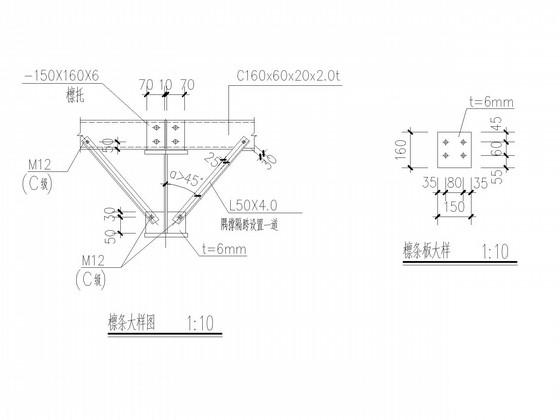 36米跨混凝土柱钢屋架厂房结构CAD施工图纸(建施)(平面布置图) - 4