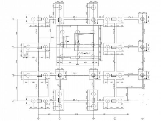 两层框排架主井提升机房结构CAD施工图纸(建施) - 2