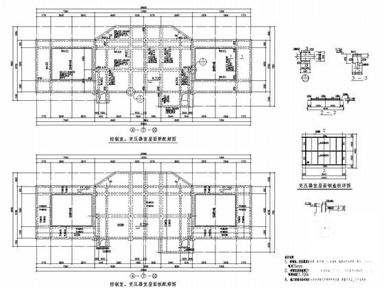 100t两层框剪结构钢包炼炉结构CAD施工图纸（建筑图纸） - 4