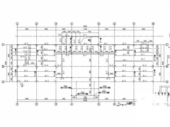 2层高档小区售楼部结构CAD施工图纸（轻型门式刚架结构） - 2