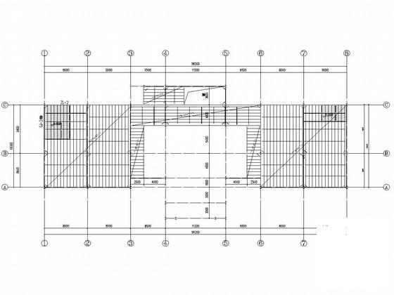 2层高档小区售楼部结构CAD施工图纸（轻型门式刚架结构） - 3