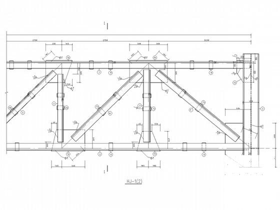 煤业公司人行栈桥钢桁架结构CAD施工图纸 - 1
