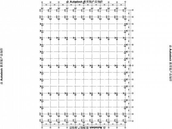 局部2层120米大跨度门式刚架单层厂房结构CAD施工图纸(平面布置图) - 3