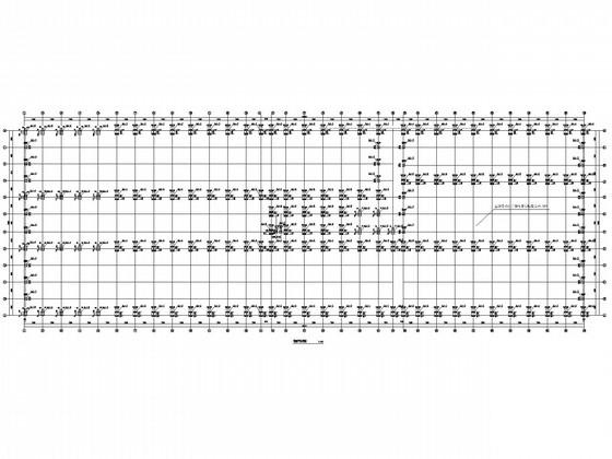 72米跨局部3层门式刚架结构CAD施工图纸(高低跨、钢承板)(平面布置图) - 2