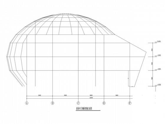 大型商场中厅钢框架结构CAD施工图纸 - 2