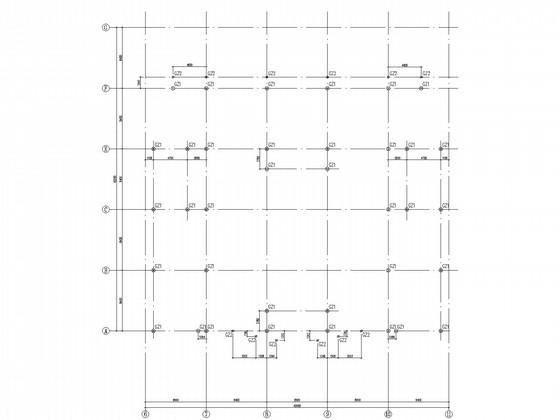 大型商场中厅钢框架结构CAD施工图纸 - 3