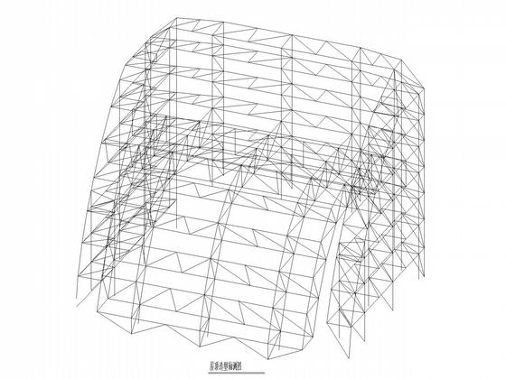 大型商场中厅钢框架结构CAD施工图纸 - 4