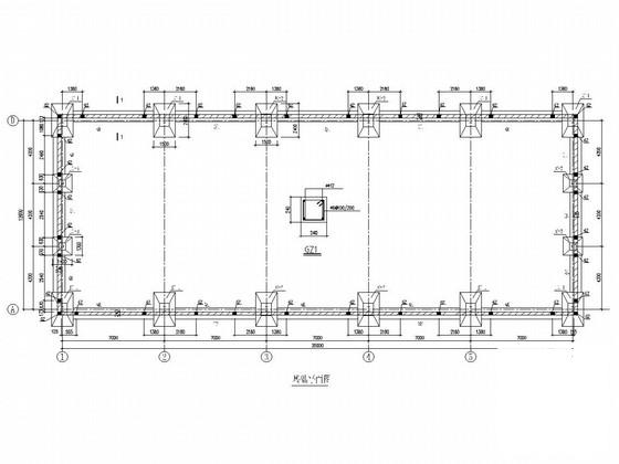 门式钢架结构生物科技产业园结构CAD施工图纸（6栋厂房） - 1