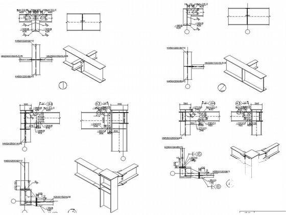 3层钢结构框架结构营销中心结构CAD施工图纸（售楼处） - 4