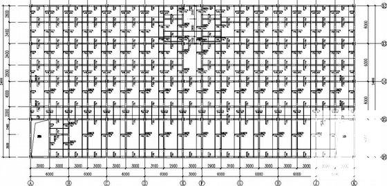 8度区4层钢框架门式刚架结构CAD施工图纸(平面布置图) - 2