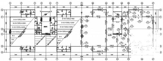 6层钢框架综合楼结构CAD施工图纸(局部剪力墙) - 2