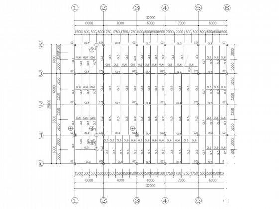 4层钢框架餐厅宿舍结构CAD施工图纸(建施)(平面布置图) - 1