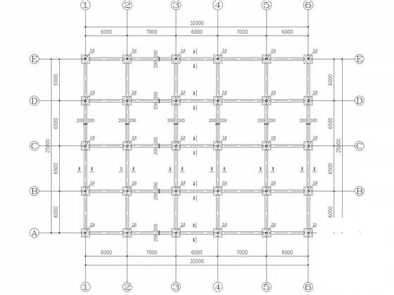 4层钢框架餐厅宿舍结构CAD施工图纸(建施)(平面布置图) - 2