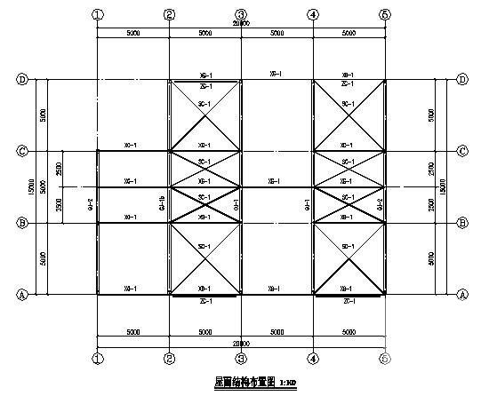 2层门式钢架结构自行车棚结构CAD施工图纸（6度抗震） - 3