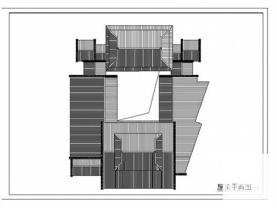 四合院戏楼建筑方案设计图纸(跃层平面图) - 4