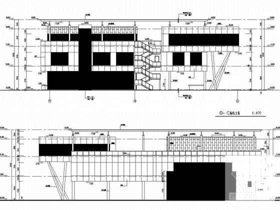 3层钢框架结构售楼处结构CAD施工图纸（建筑图纸计算书） - 1