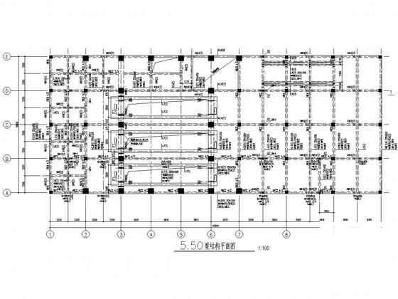 污水处理厂鼓风机房及变配电间、脱水机房、污水提升井结构CAD施工图纸(基础平面图) - 3