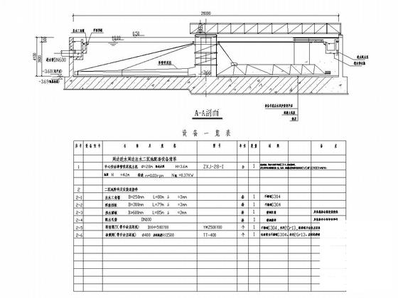 大型污水处理池二沉池结构CAD施工图纸（附工艺图纸） - 5