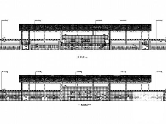 膜结构中学体育场看台结构CAD施工图纸（建筑图纸）(梁平法配筋图) - 1