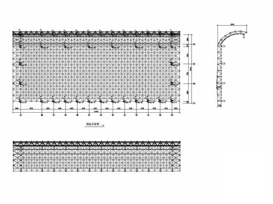 双层螺栓球节点正放四角锥结构大厅网架工程结构CAD施工图纸 - 1