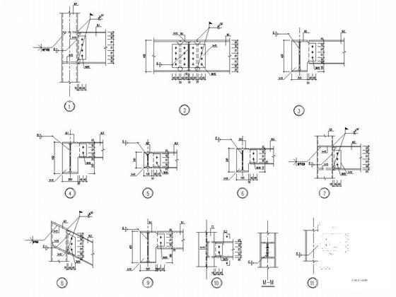 两层钢框架结构别墅结构CAD施工图纸（pkpm计算模型建筑图纸）(抗震设防类别) - 5