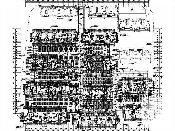 经济适用房小区地下车库建筑方案设计CAD图纸 - 1