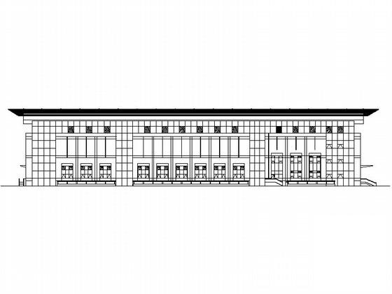 两层金属屋面体育教学训练馆建筑设计方案设计CAD图纸 - 1