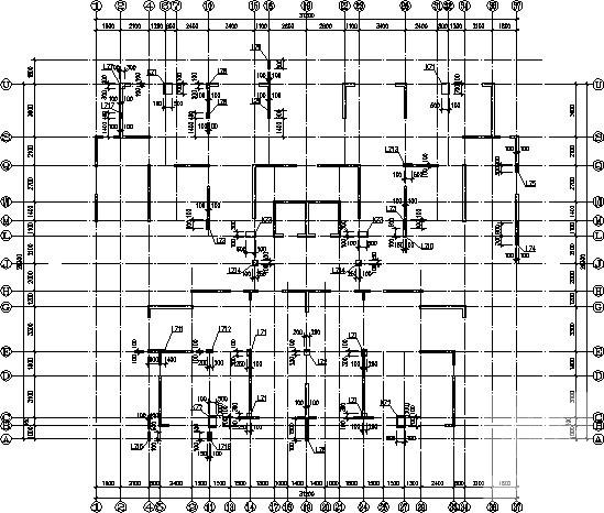 两梯四户纯剪力墙住宅结构CAD施工图纸（7度抗震） - 1
