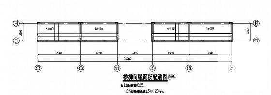 3层异形柱框架住宅楼结构CAD施工图纸（四拼D型桩基础）(预应力混凝土管桩) - 3