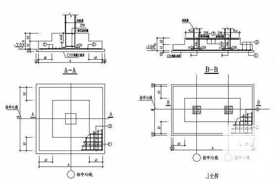 4层框剪结构武警营房结构CAD施工图纸（7度抗震） - 3