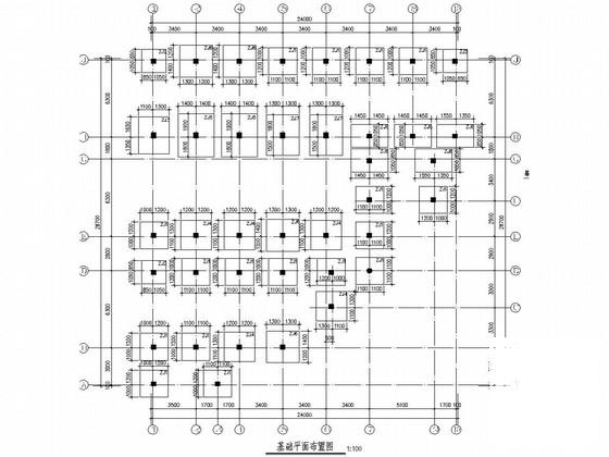 4层框架结构甲级医院结构CAD施工图纸（建施）(基础设计等级) - 1