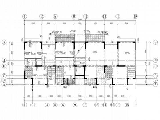 震后筏型基础7层剪力墙住宅楼结构CAD施工图纸 - 2